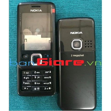 BỘ VỎ NOKIA 6300 CÓ PHÍM MÀU ĐEN