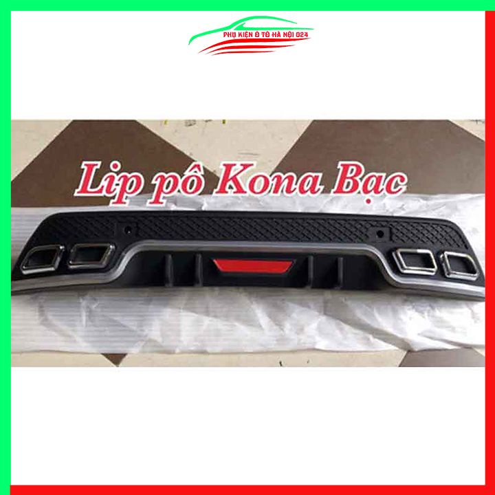 Lippo, líp chia pô ô tô  Kona 2018-2024 màu bạc chuẩn form xe thể thao