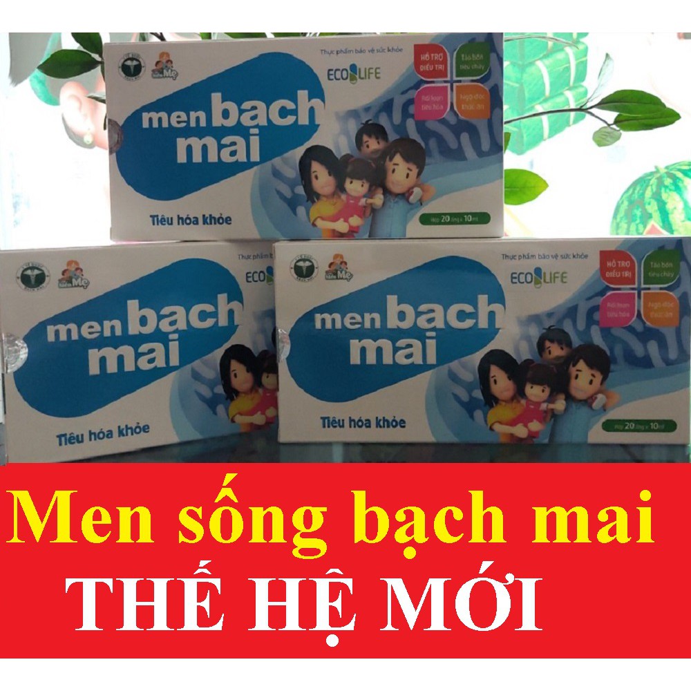 Men sống bạch mai thế hệ mới (dùng cho táo bón,tiêu chảy,kém ăn chậm lớn,men Gold plus enzym ăn ngon vi sinh)