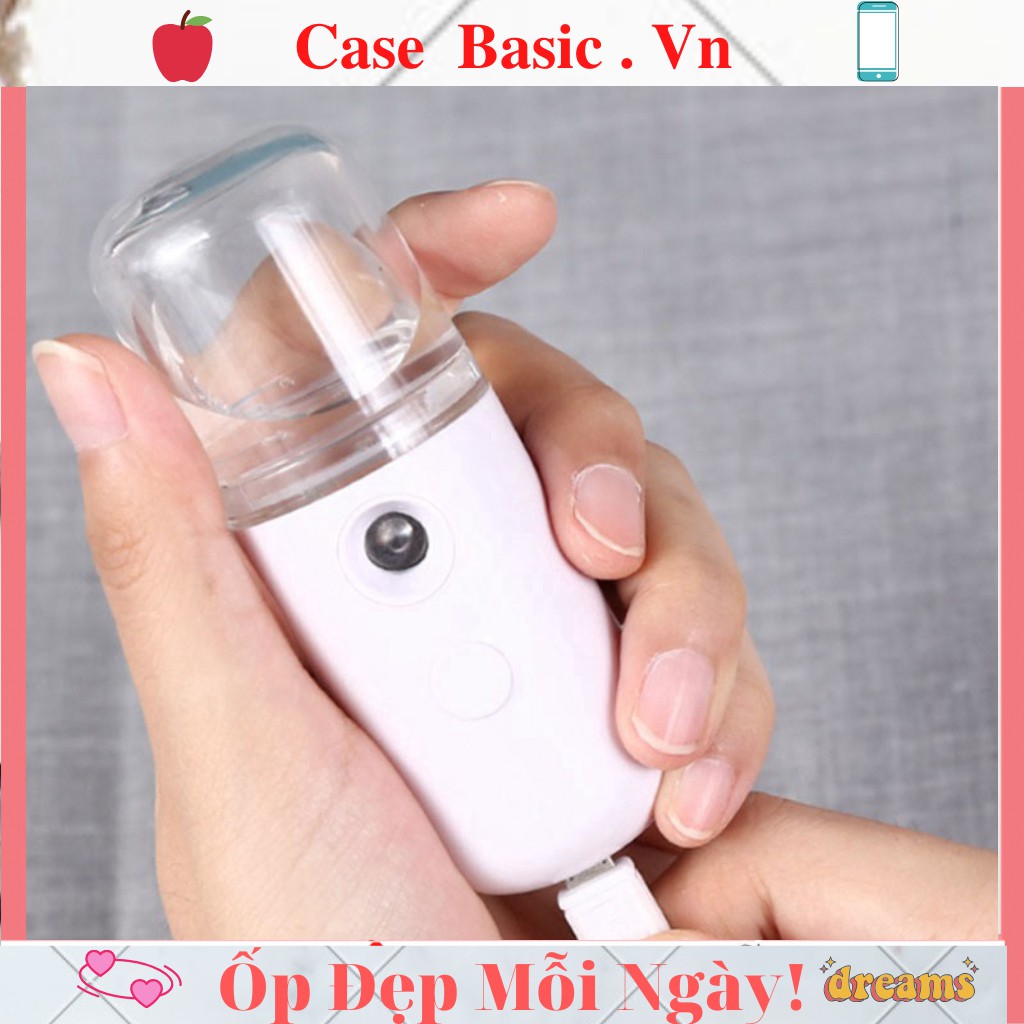 Máy Phun Sương Cầm Tay Xịt Khoáng NANO MINI - Bản Full Phụ Kiện Cáp Sạc -Cấp Ẩm Dưỡng Da Bổ Sung Khoáng