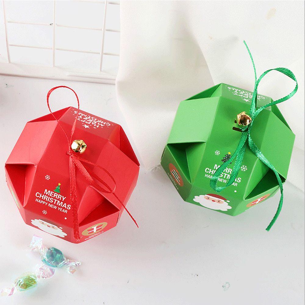 Set 10 Hộp Đựng Bánh Kẹo In Họa Tiết Giáng Sinh