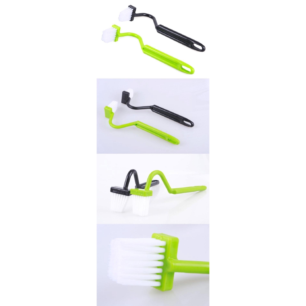 3PCS Bàn chải nhà vệ sinh cầm tay Máy chà sàn loại V Clean Clean Brush Bent