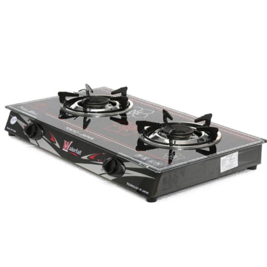Bếp Ga Đôi Mặt Kiếng Waterfall Wf-7k5n (Đen)