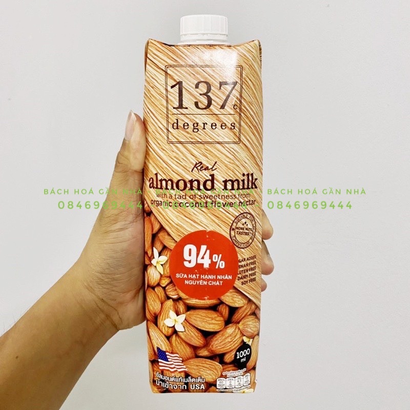 Sữa hạt Hạnh nhân 137 Degrees nguyên chất