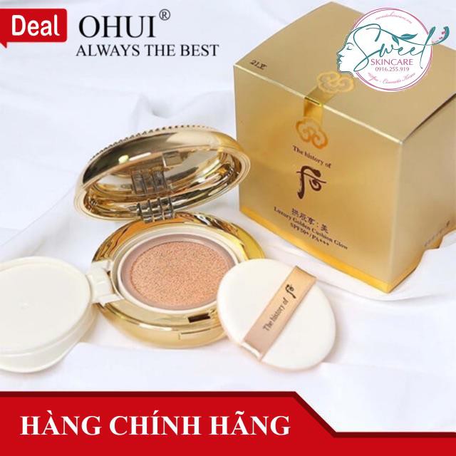 Whoo Luxury Golden Cushion SPF50+++ Phấn nước trang điểm Đông Y tặng tẩy trang