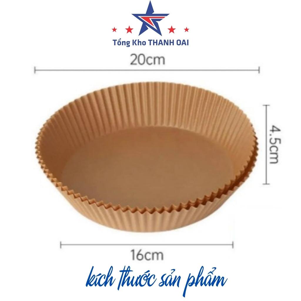 Sét 100 giấy thấm dầu thực phẩm cho nồi chiên không dầu dạng khay tròn MUL61