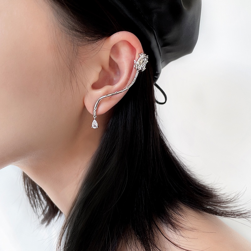 Hoa Tai Dạng Kẹp Xương Quai Xanh Dương Thời Trang Mùa Xuân Cao Cấp Cho Nữ