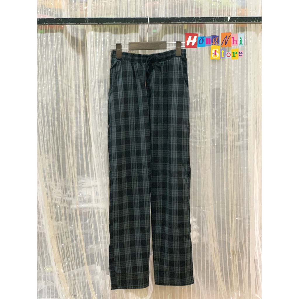 QUẦN SỌC CARO UNISEX QUẦN BAGGY CARO LƯNG THUN PLAID PANTS CAO CẤP - MM