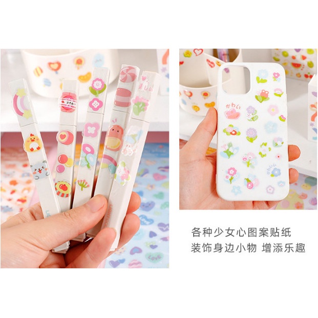 Sticker dễ thương nhiều màu sắc SK08A - Nhãn dán phong cách họa tiết cute