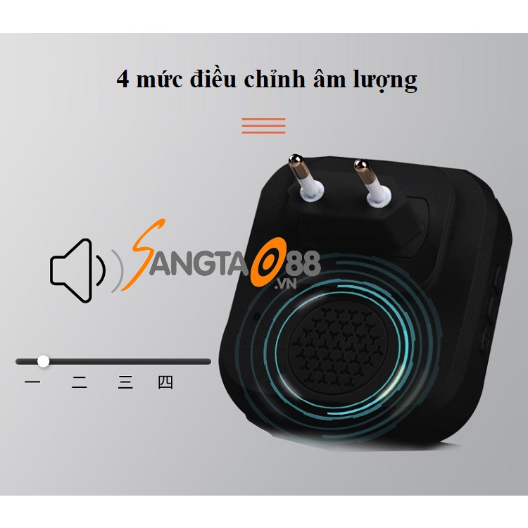 Chuông cửa không dây hiển thị đồng hồ Aibont T195-WW