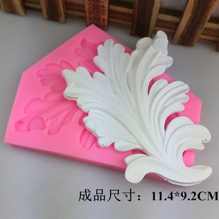 Khuôn Silicone Chiếc Lá Cong Lớn 1C 12.5*10.9 Cm