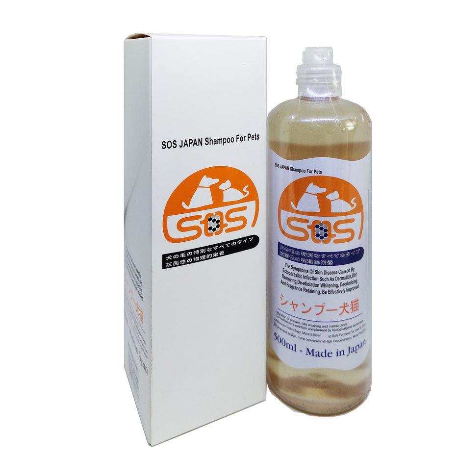 GV- SOS Nhật bản Sữa Tắm chó mèo cao cấp 500ml (chó mèo dùng chung) Thơm lâu và diệt ve rận