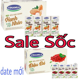 Thùng 48 hộp Sữa đậu nành Vinamilk đậu đỏ/ hạnh nhân 180ml