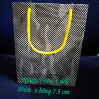 Túi quà giấy kraft 2lớp 15 x 20 x 7.5 cm 5k