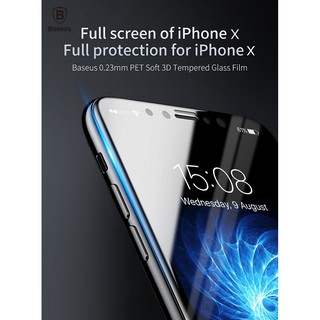 Miếng dán cường lực full màn iphone X dày 0.2 mm hãng Baseus