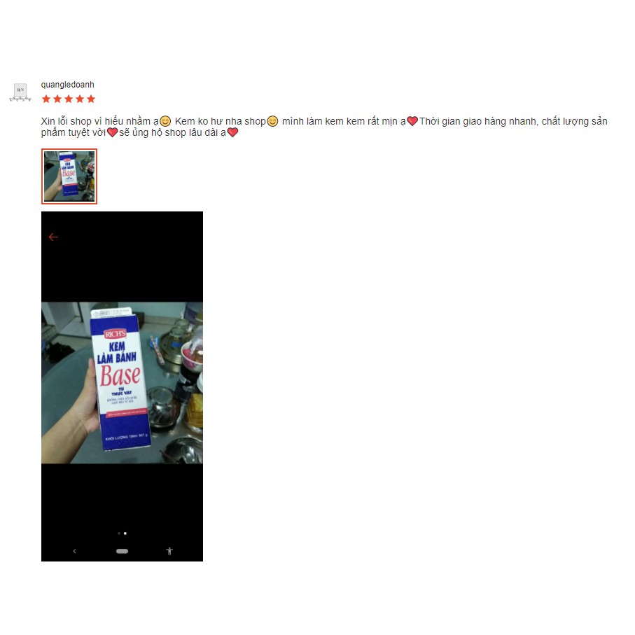 Kem Béo Topping Base (Rich's Gold Label) 907gram | BigBuy360 - bigbuy360.vn