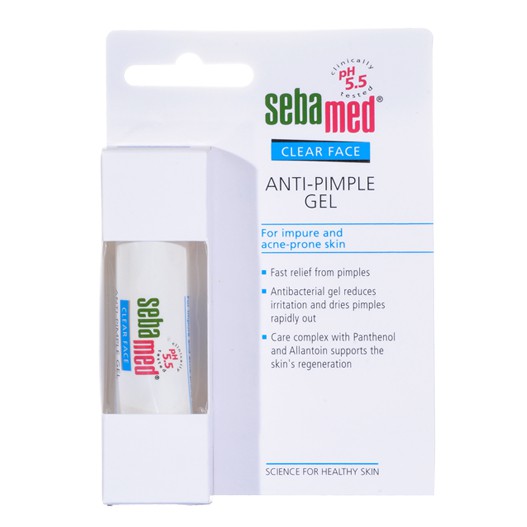 Gel Ngừa Mụn, Kháng Khuẩn Làm Mềm Da Sebamed pH5.5 CLEAR FACE ANTI-PIMPLE GEL 10ml