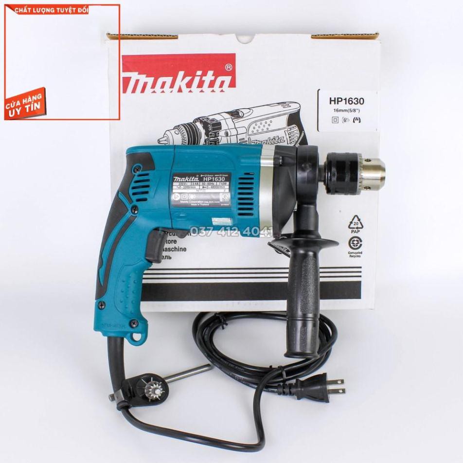 Máy khoan bê tông MAKITA 13mm HP1630, TẶNG 1 Mũi Khoan, Khoan Điện 710W, Máy khoan Diện Lõi đồng