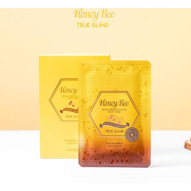 TRUE ISLAND HONEY BEE PROPOLIS NUTRI SHEET MASK  MẶT NẠ SỮA ONG CHÚA