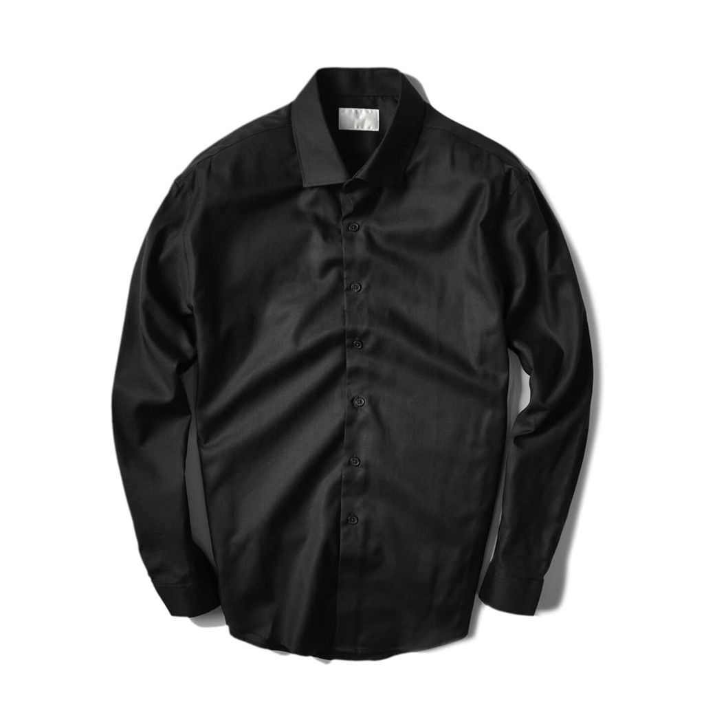 Áo sơ mi nam POTI MAN dài tay vải lụa thái cao cấp, mềm mịn không nhăn thấm hút mồ hôi tốt 2 màu trắng đen | BigBuy360 - bigbuy360.vn