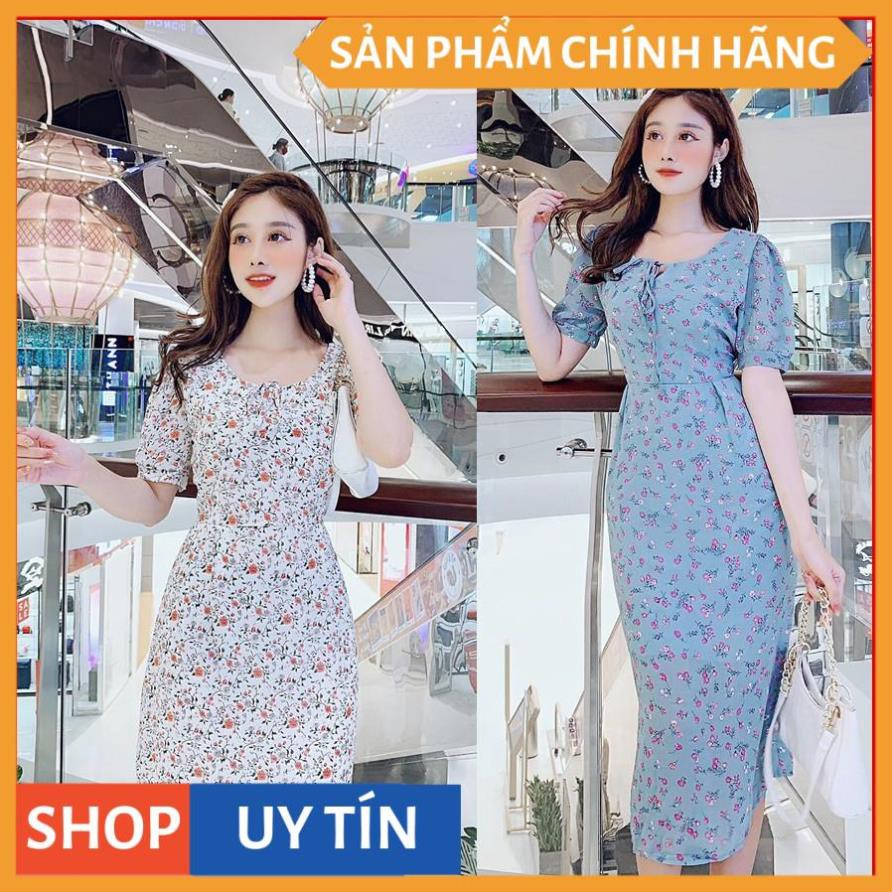 Đầm dự tiệc hoa liti cột nơ siêu dễ thương - sáng da thích hợp đi chơi, đi tiệc đi dạo phố - Thời trang VADA ( | BigBuy360 - bigbuy360.vn