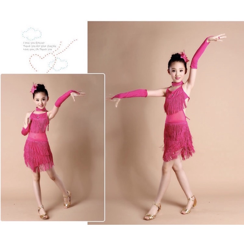 Đầm khiêu vũ biểu diễn bé gái