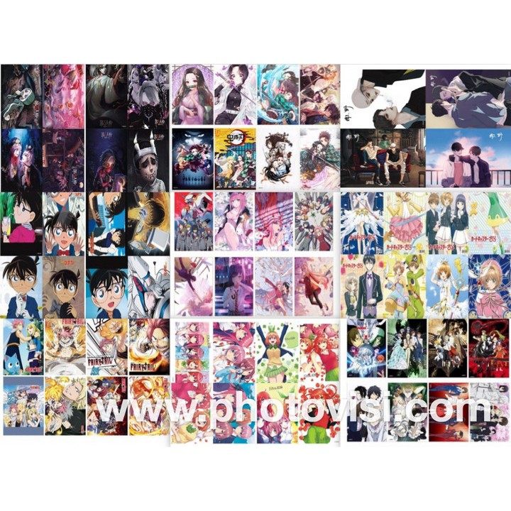 ( P2 ) Poster anime chibi 8 tấm A3 tranh treo album ảnh in hình đẹp quà tặng xinh xắn