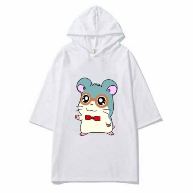 Áo hoodie tay lỡ nam nữ hoạt hình