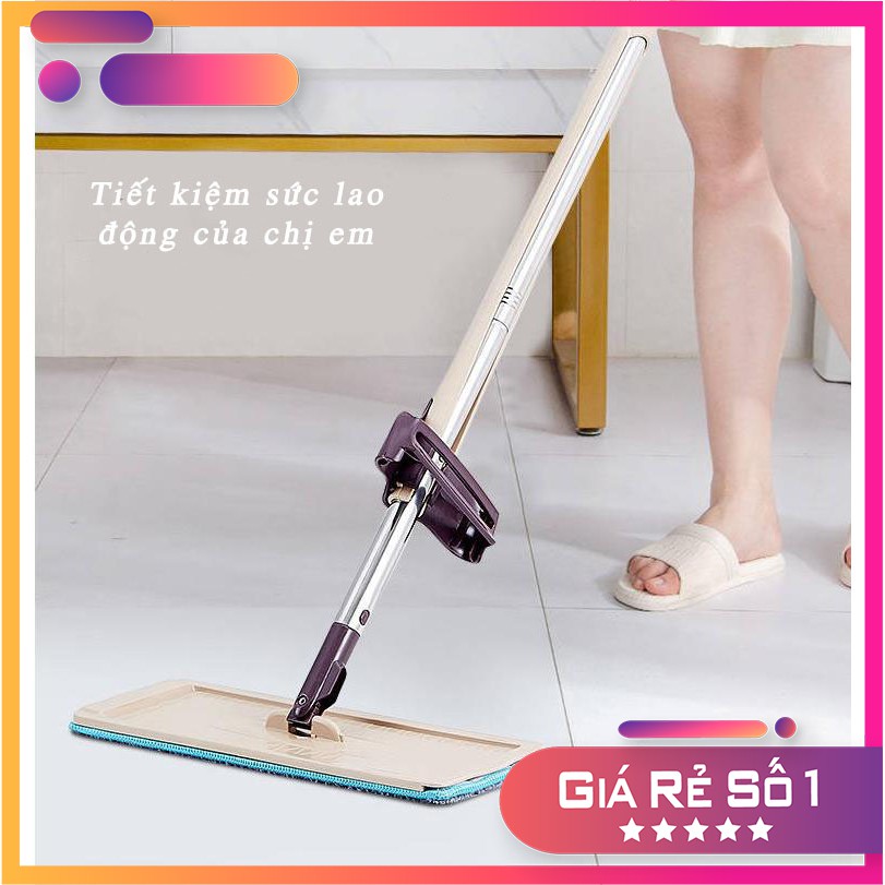 Cây lau nhà tự vắt ⭐FREESHIP⭐Cây lau nhà thông minh Spin Mop xoay 360 độ - Tặng 1 bông lau - Cây lau nhà giá rẻ