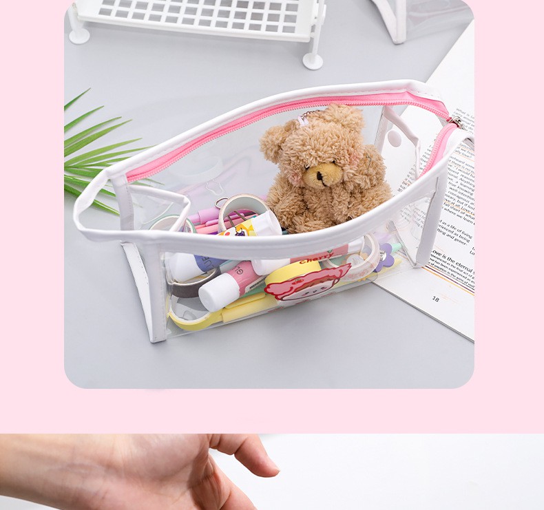 Túi bút trong suốt in hình dễ thương HH BUKA 20.5*12.5cm