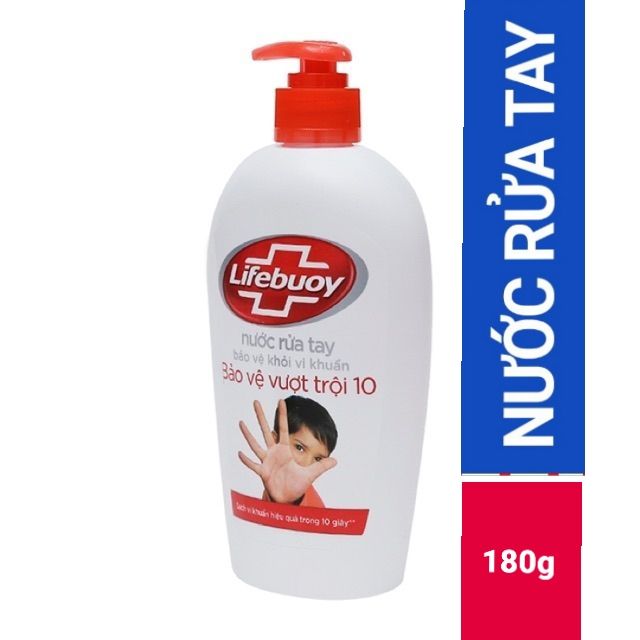 Nước Rửa Tay Bảo Vệ Khỏi Vi Khuẩn chai 180g