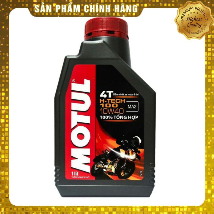 Nhớt Motul HTech , nhớt tổng hợp 10w40 cho xe số, xe côn tay