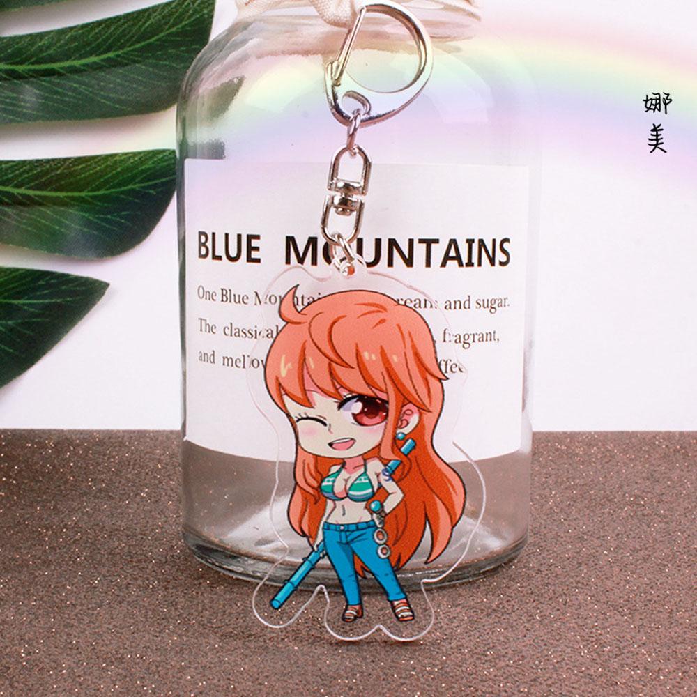 Móc Khóa Hai Mặt Bằng Acrylic Hình Nhân Vật Luffy REBUY1