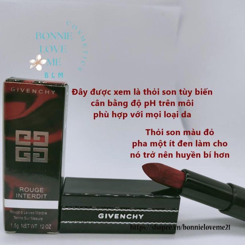 Son Givenchy Rouge Interdit Lipstick màu 25 Rouge Revelateur 1.5g