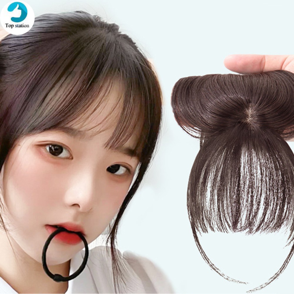 Tóc mái giả tự nhiên không đường may phong cách Pháp sành điệu
