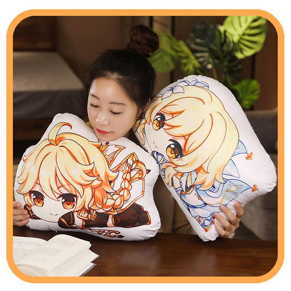 Búp Bê Nhồi Bông 45x35cm Hình Nhân Vật Hoạt Hình Paimon Keli Zhongli Xiao