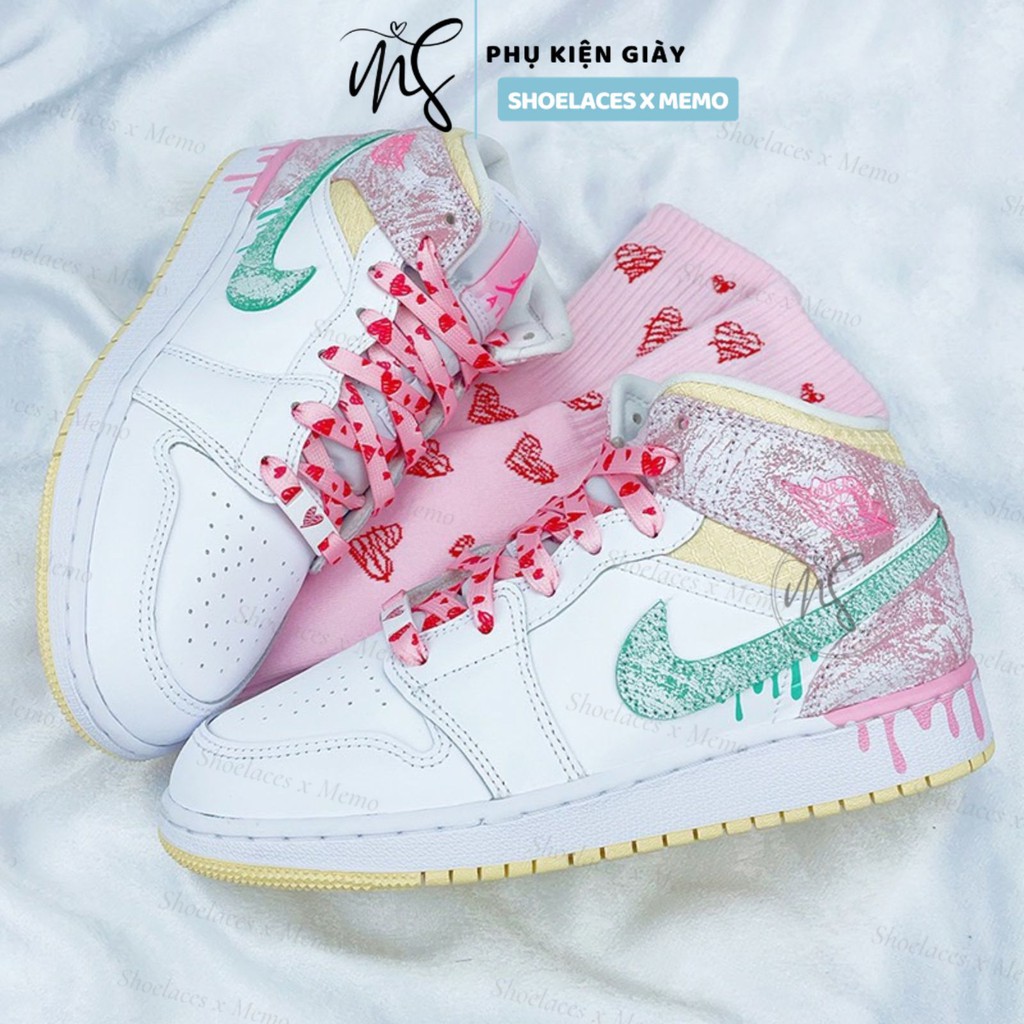 Dây Giày Sweet Love Cho AF1 AJ1 StrangeLove  x Dunk Low SB 'Valentine's Day'