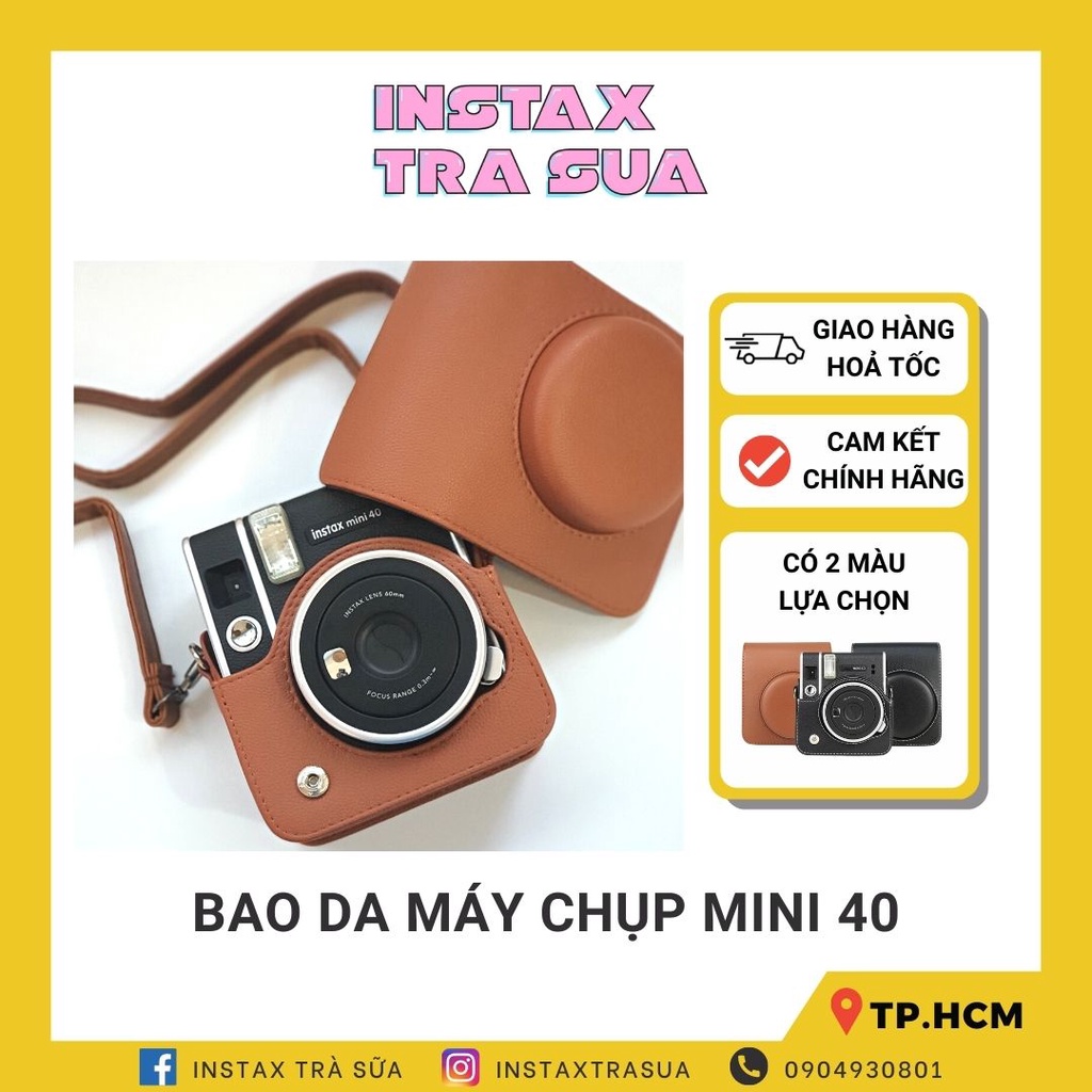 BAO DA MÁY CHỤP ẢNH LẤY LIỀN INSTAX MINI 40 - CASE DA, CASE TRONG