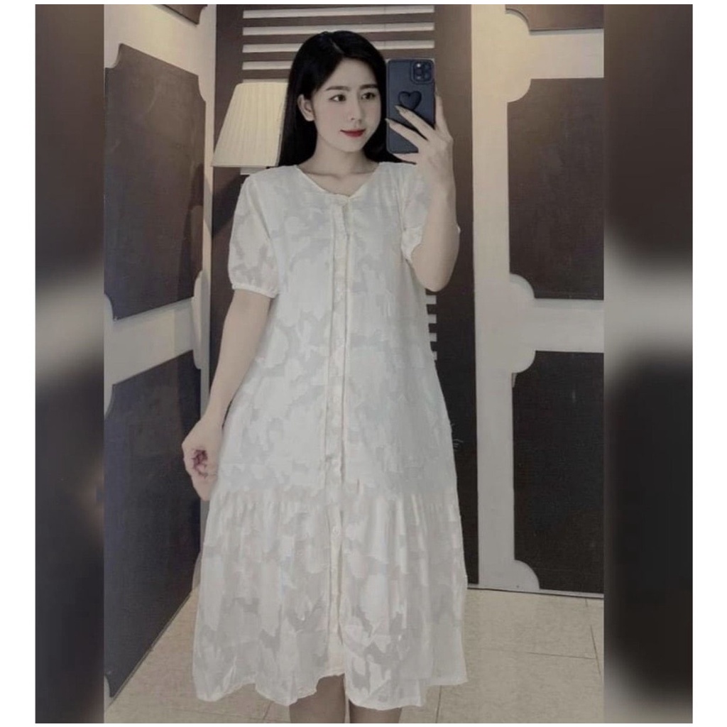 Váy Bầu Đầm Bầu Mùa Hè Thiết Kế Chất Voan Tơ 2 Lớp Dáng Suông Tay Ngắn Mềm Mát Xinh Xắn A054 Lin Store66