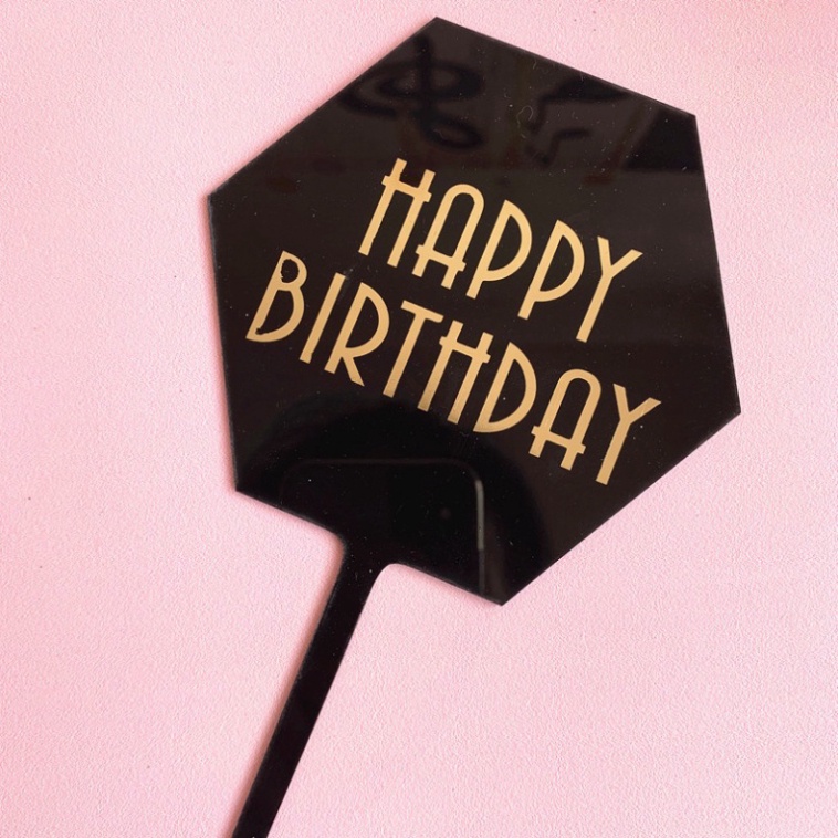 thẻ mica trang trí bánh [FREESHIP❤️] Combo 10 chiếc meka lục giác đặc cao cấp