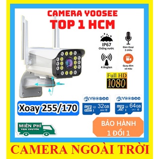 Camera Yoosee ngoài trời 4 râu 36Led 20Led Full HD 1080 - Camera Yoosee thân xoay chọn phân loại thẻ nhớ yoosee|