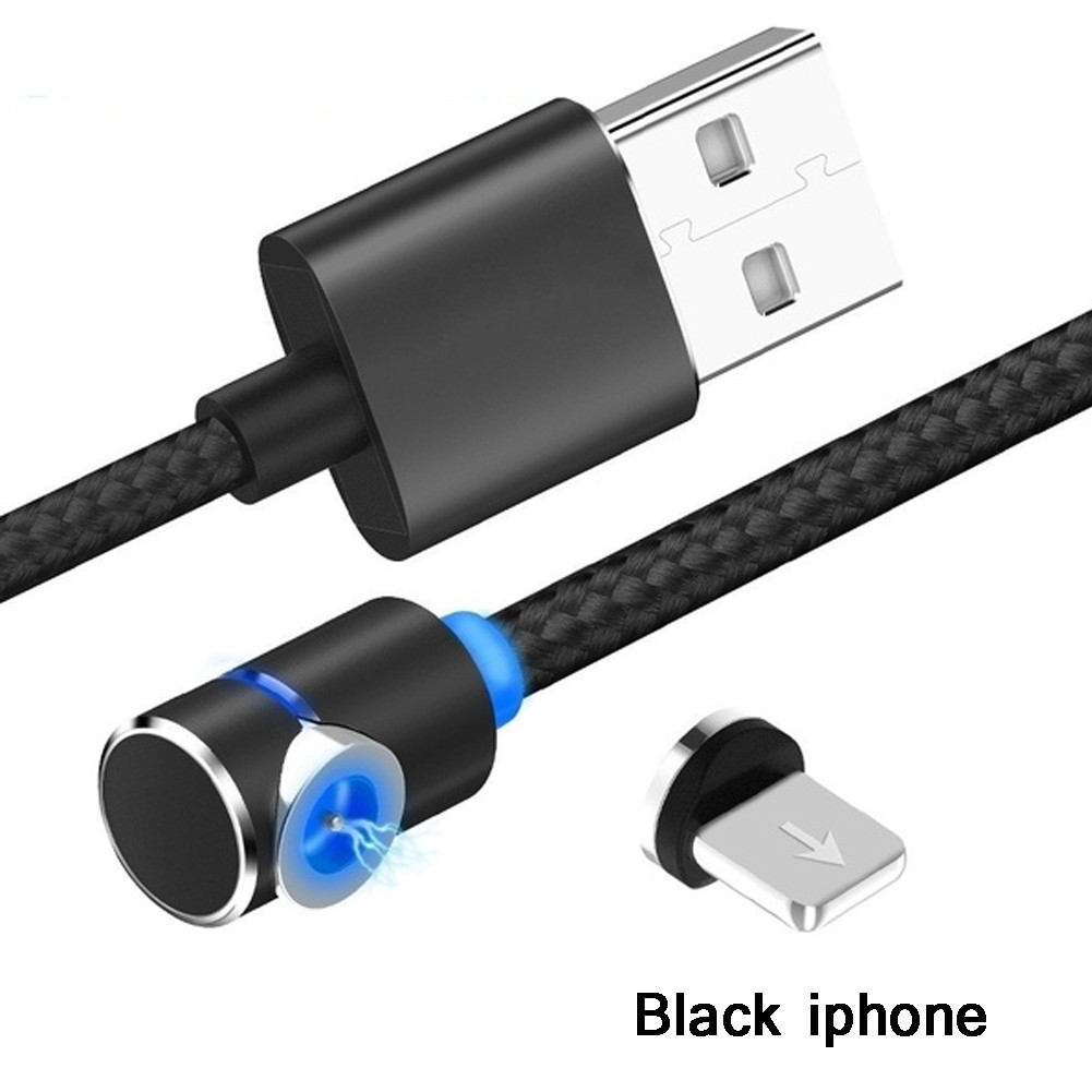 Dây cáp sạc dài 2m cổng USB đầu nam châm tùy chọn cho điện thoại chuẩn micro USB/ iOS/ type-c