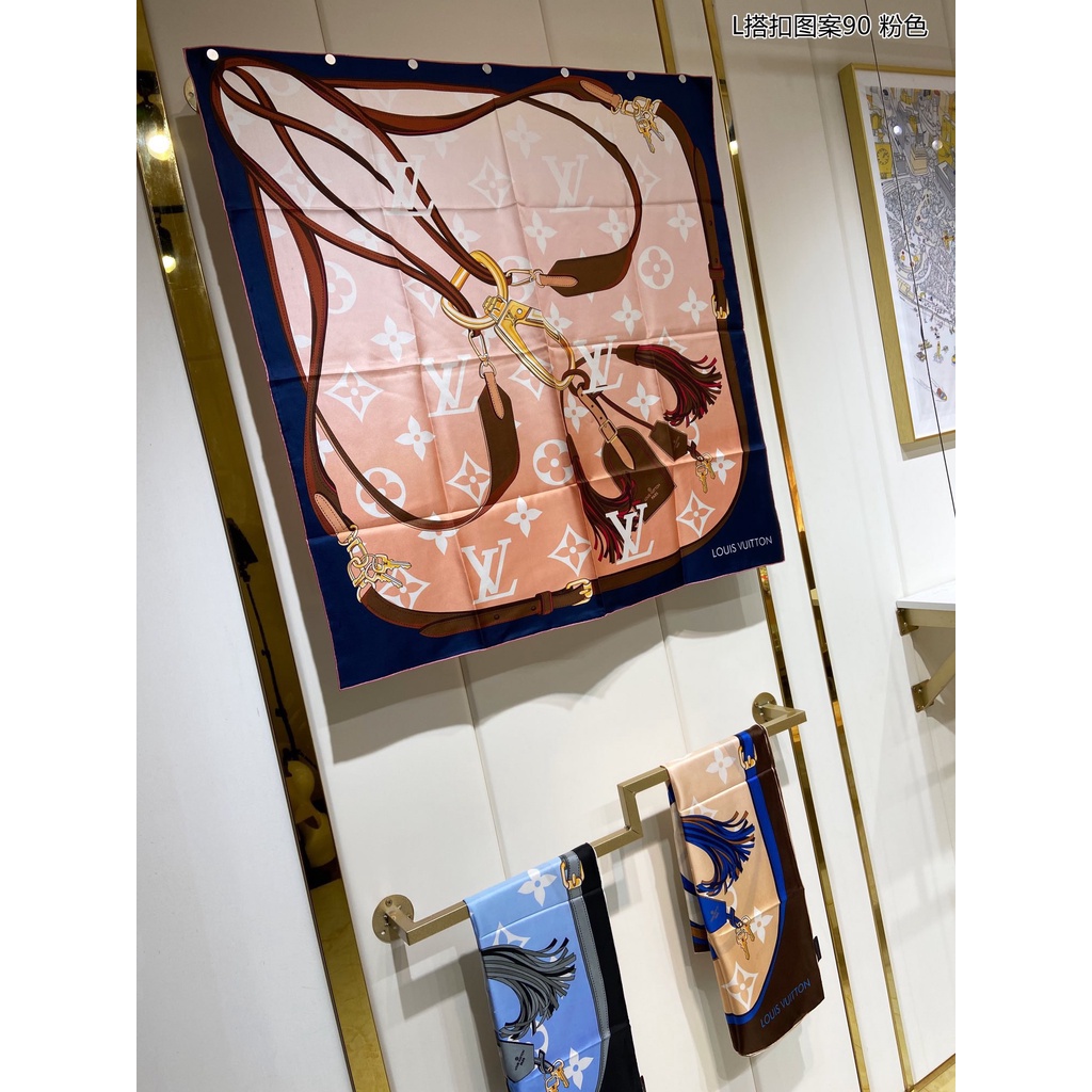 Khăn Quàng Cổ Vuông Bằng Lụa Mềm Mại 3 Màu Lựa Chọn Hàng Mới 2022