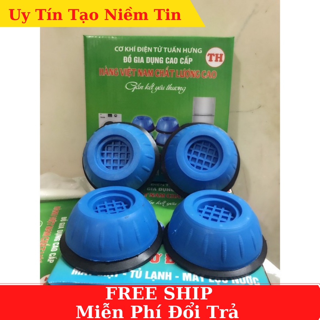 Bộ chân chống rung máy giặt, chống ồn, chân đỡ đa năng loại mới với 4 mút cao su siêu bám chắc chắn