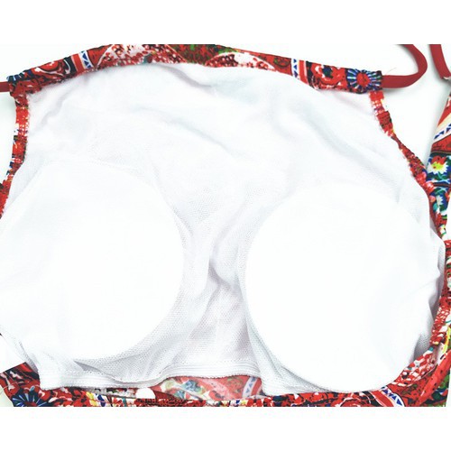 Bộ Đồ Bơi Cổ Yếm Họa Tiết Thổ Cẩm (Set 3 Chi Tiết)