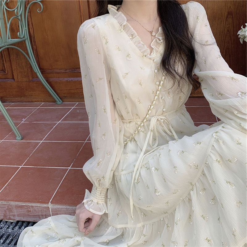 Đầm Maxi Vải Chiffon Hoạ Tiết Hoa Xinh Có Size Lớn Tiện Lợi