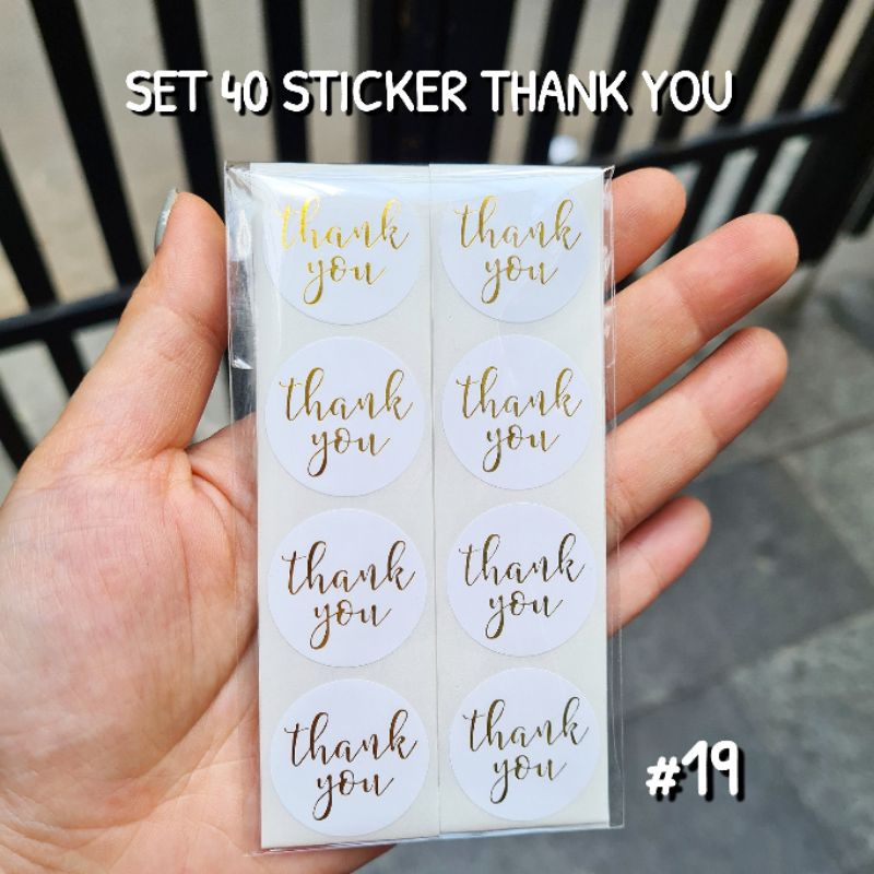 ❤Set 24/32/40 Sticker dán chữ THANK YOU &amp; Trơn❤