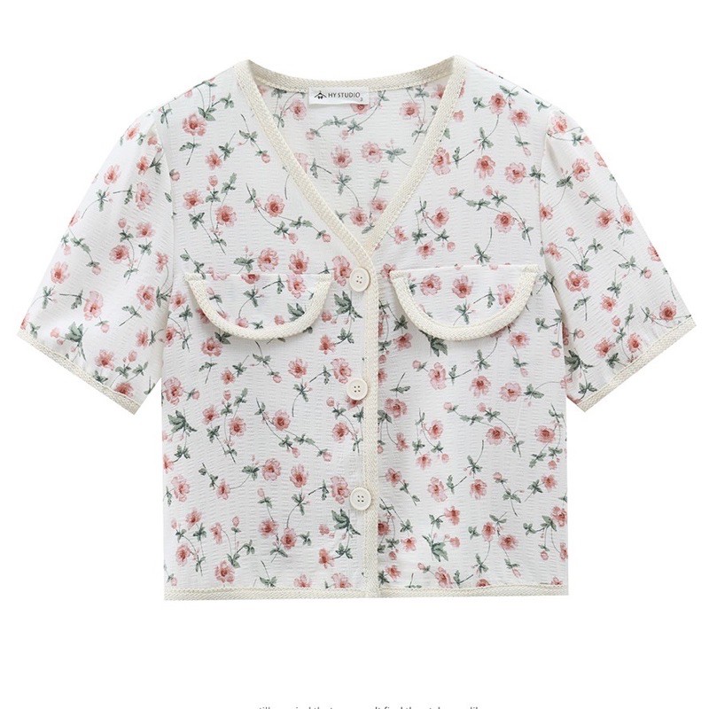 Áo croptop hoa nhí