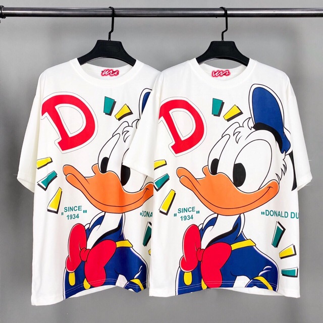 Áo Thun 3D Unisex Tay Lở Vịt Donald