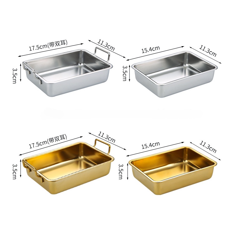 Đĩa Inox 304 Đựng Thức Ăn Khô / Trái Cây Kiểu Hàn Quốc Sáng Tạo